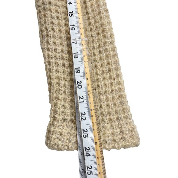 Vintage Long Wool Button Down Coat Jacket Cardigan Cable Knit Women's Medium - Picture 9 of 10